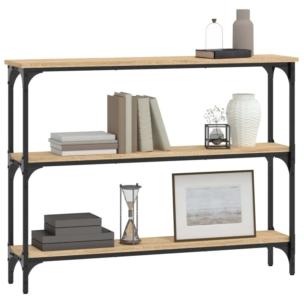 Console Table Sonoma Oak Brown Hallway Entryway Living Room Storage Accent