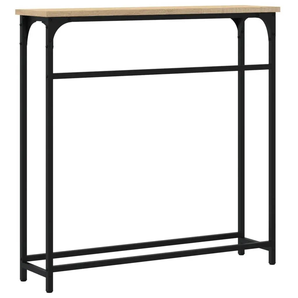 Console Table Hallway Entry Accent Engineered Wood Brown 75x19.5x75cm