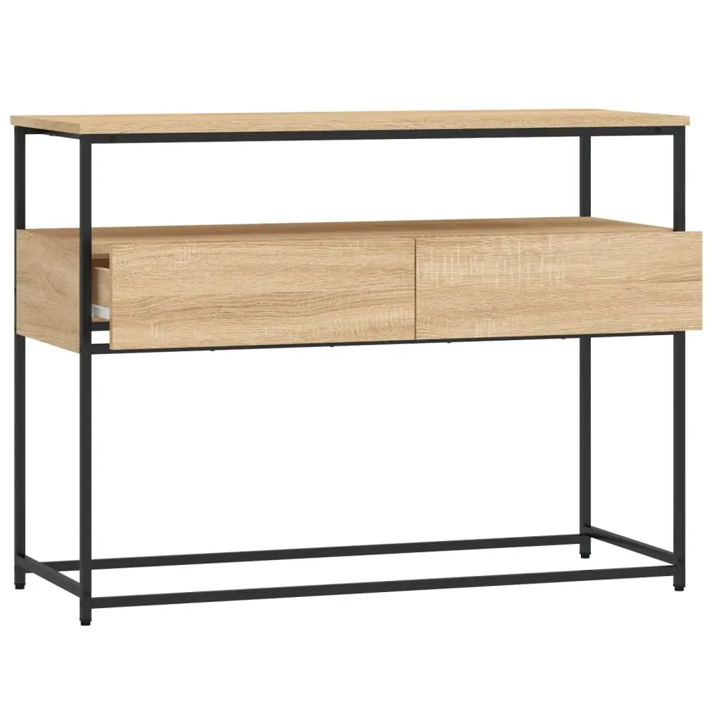 Console Table Sonoma Oak Accent End Table Living Room Hallway Entryway Storage