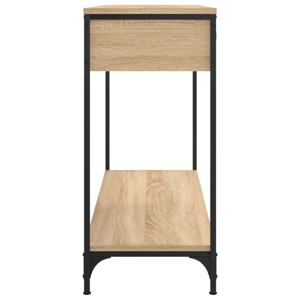 Console Table Sonoma Oak Brown Hallway Entryway Accent End Table Storage