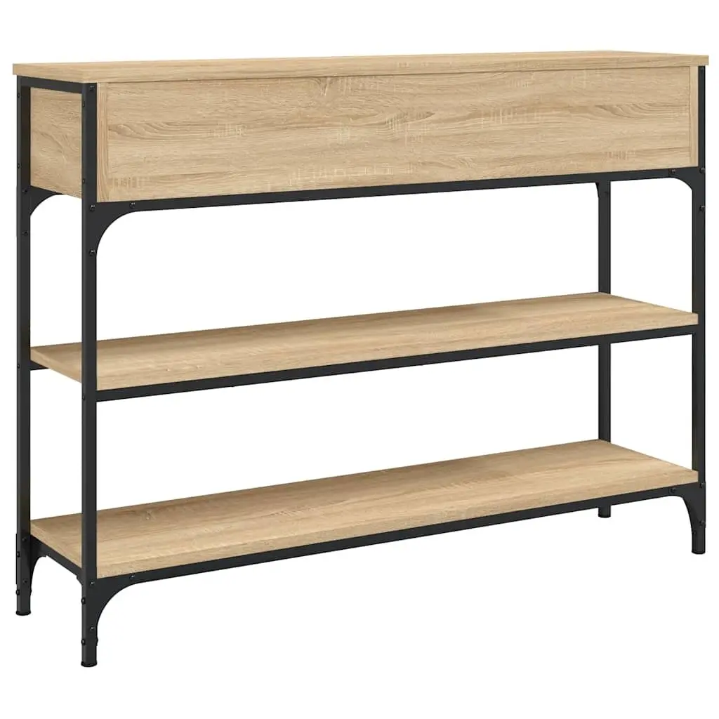 Console Table Sonoma Oak Engineered Wood Hallway Entryway Accent Table Brown