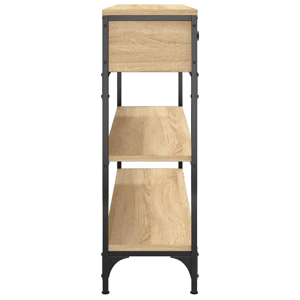 Console Table Sonoma Oak Engineered Wood Hallway Entryway Accent Table Brown