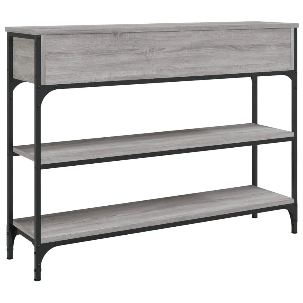 Grey Console Table with Storage Options