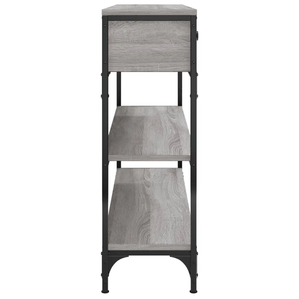 Grey Console Table with Storage Options