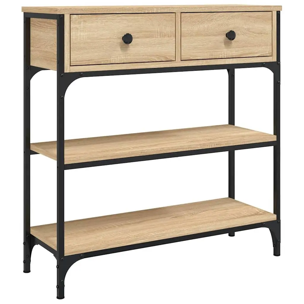 Console Table Entryway Living Room Hallway 72.5cm W x 25cm D x 75cm H Sonoma Oak Engineered Wood