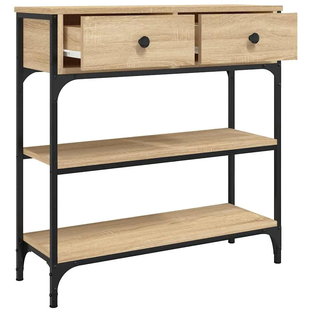 Console Table Entryway Living Room Hallway 72.5cm W x 25cm D x 75cm H Sonoma Oak Engineered Wood