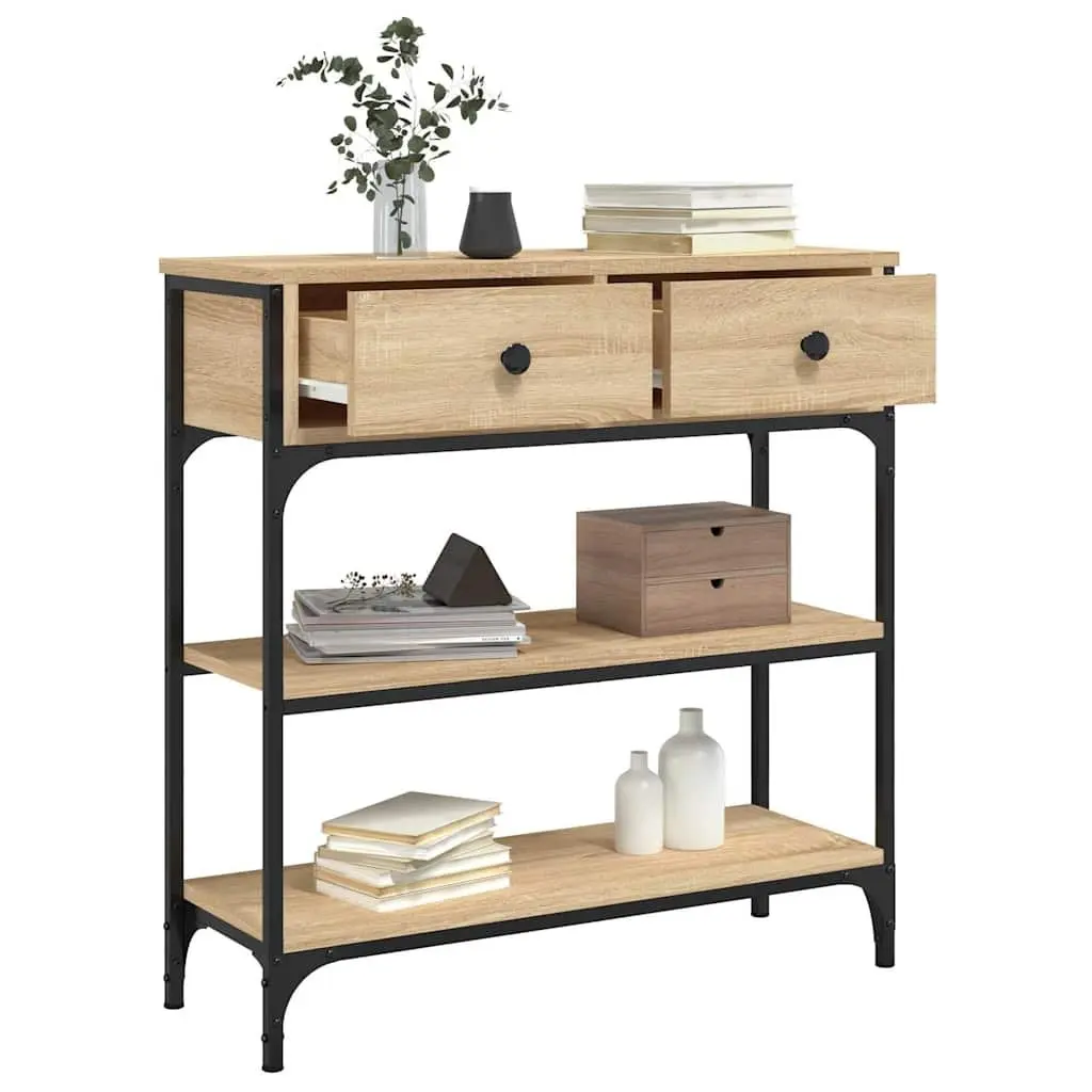 Console Table Entryway Living Room Hallway 72.5cm W x 25cm D x 75cm H Sonoma Oak Engineered Wood