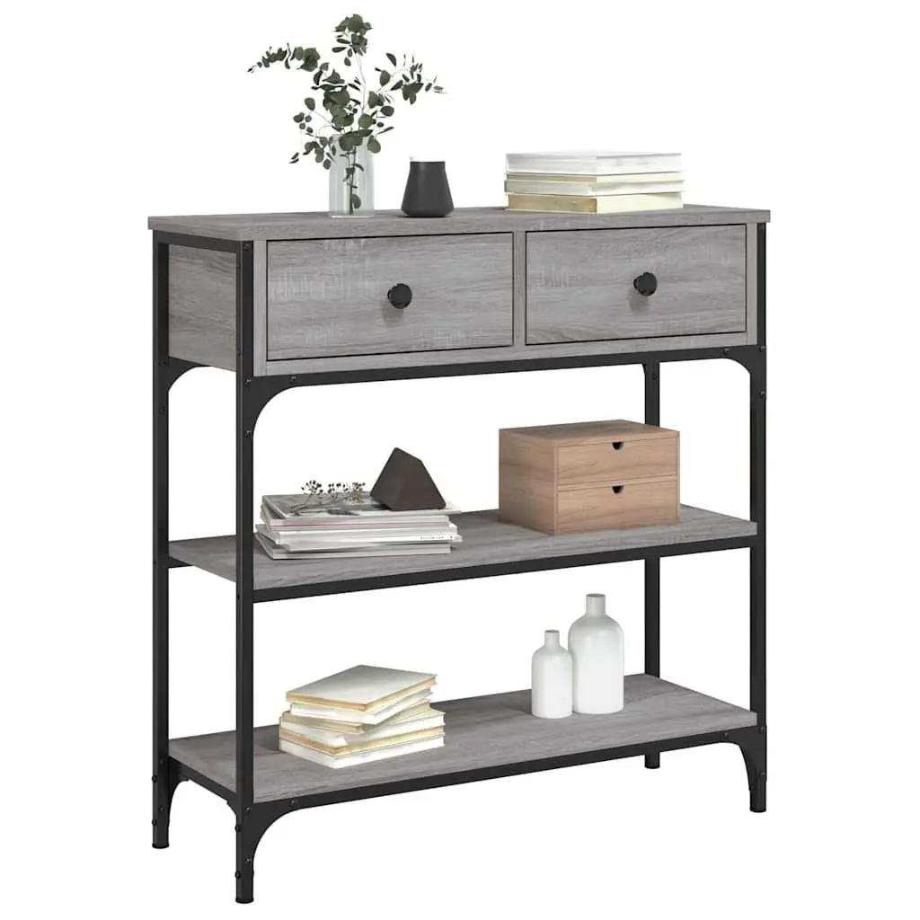 Console Table Entryway Living Room Grey Sonoma 72.5x25x75 cm