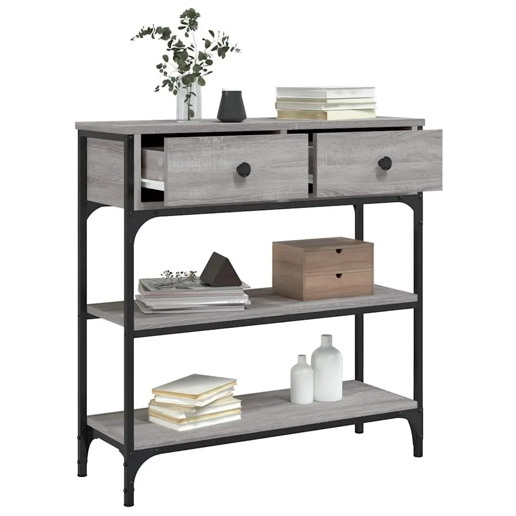 Console Table Entryway Living Room Grey Sonoma 72.5x25x75 cm
