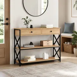 Console Table Dimensions: 100x28x75 cm in Sonoma Oak