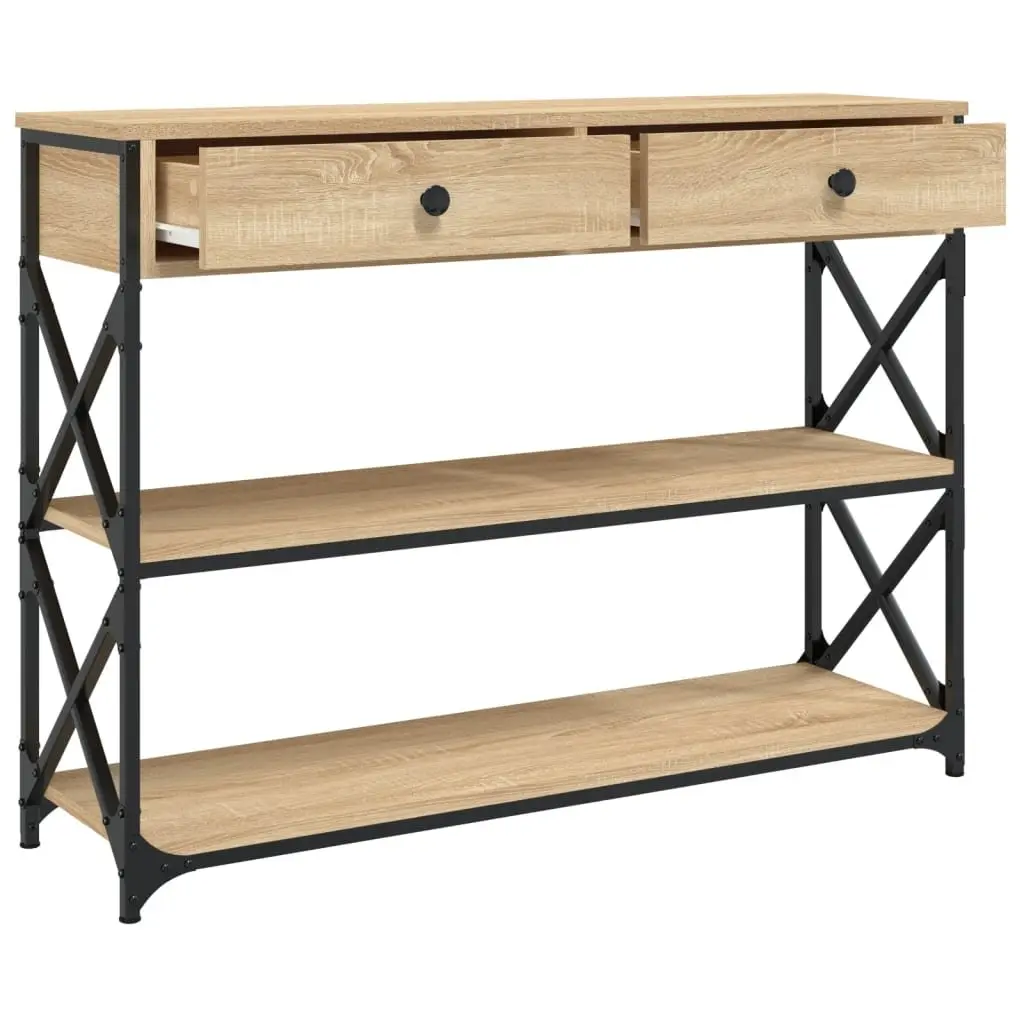 Console Table Sonoma Oak 100x28x75 cm Hallway Entryway Storage Accent Table