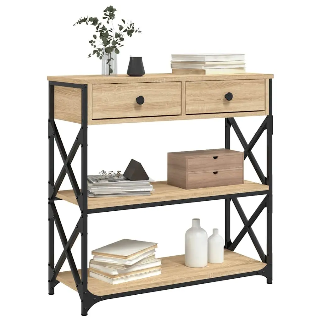 End Table Console Hallway Entryway Accent Storage Display Brown Sofa Side