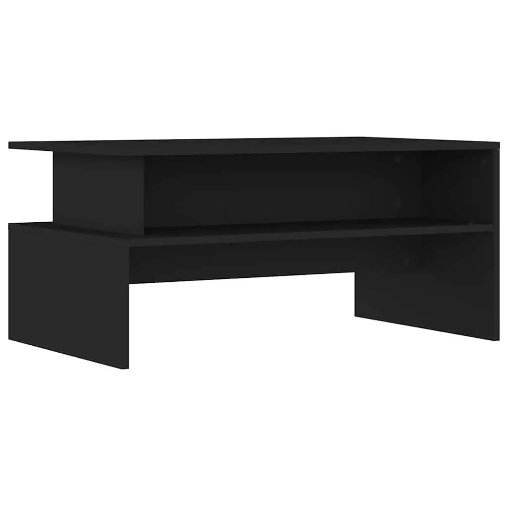 Coffee Table Black Storage Side Table Living Room Furniture Accent Desk