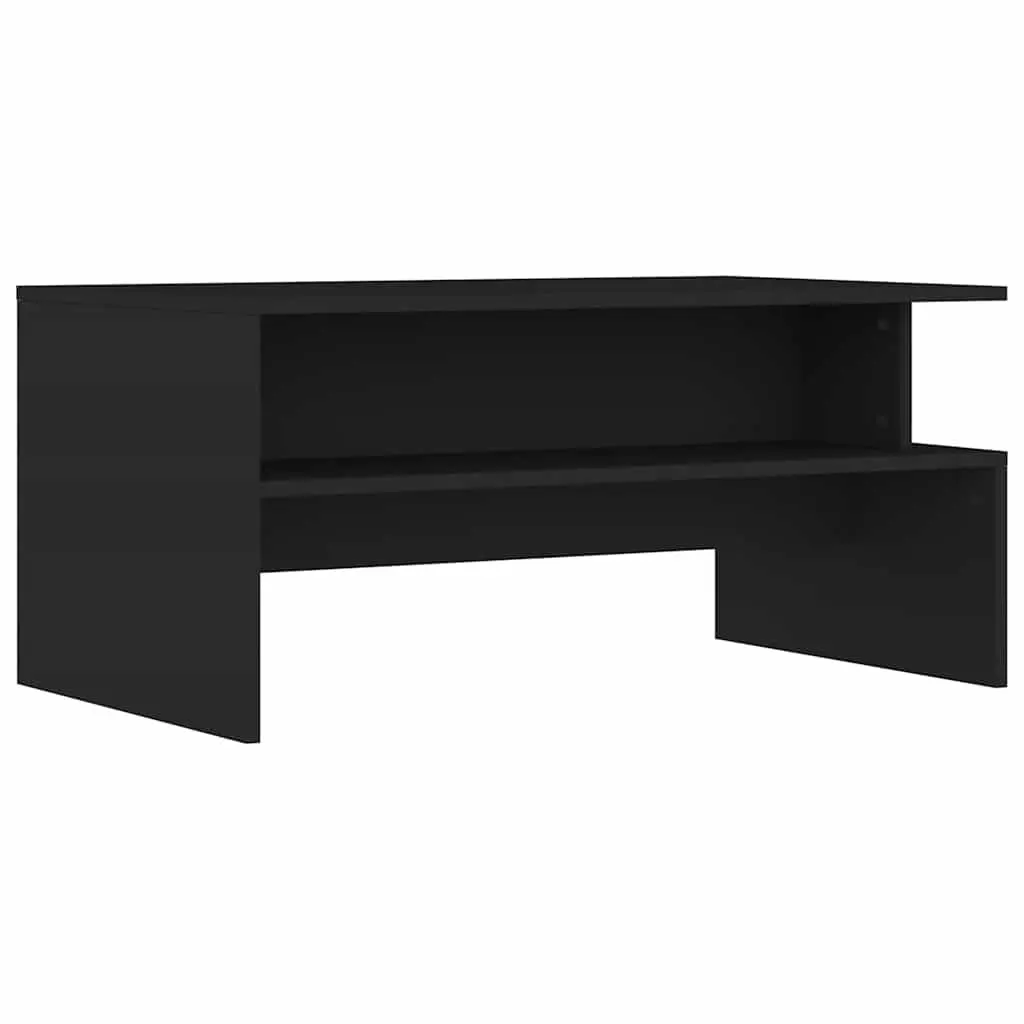 Coffee Table Black Storage Side Table Living Room Furniture Accent Desk