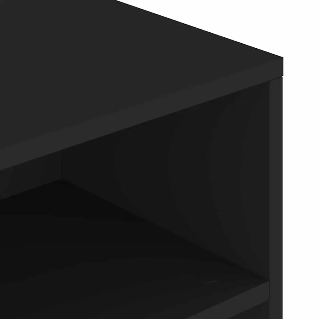 Coffee Table Black Storage Side Table Living Room Furniture Accent Desk
