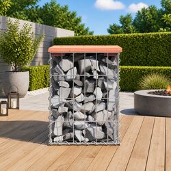 Specifications of Gabion Design Solid Wood Bench