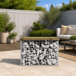 Garden Bench Specifications: Gabion Design in Brown