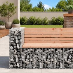 Garden Bench Specifications: Solid Wood & Gabion Design
