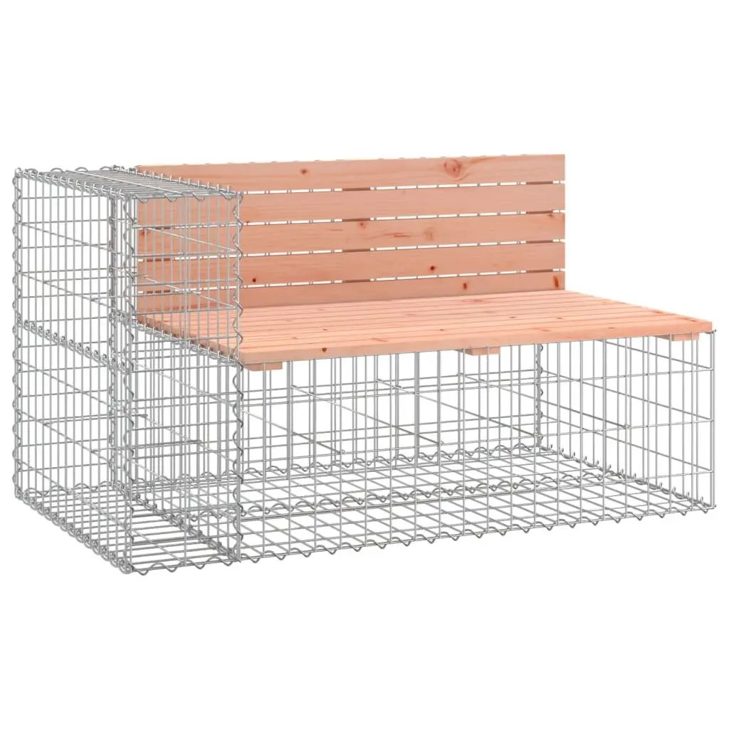 Garden Bench Gabion Design 122x71x65.5cm Solid Wood Outdoor Seating