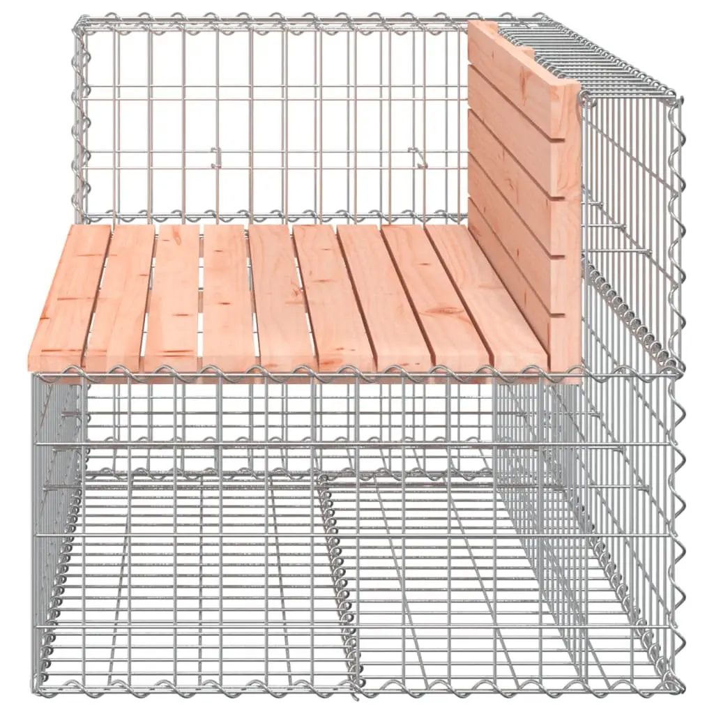 Garden Bench Gabion Design 122x71x65.5cm Solid Wood Outdoor Seating
