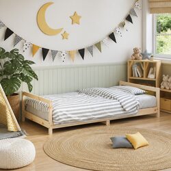 Kids Bed Frame 90x190 cm Solid Pine Wood Single Toddler Children Bedroom