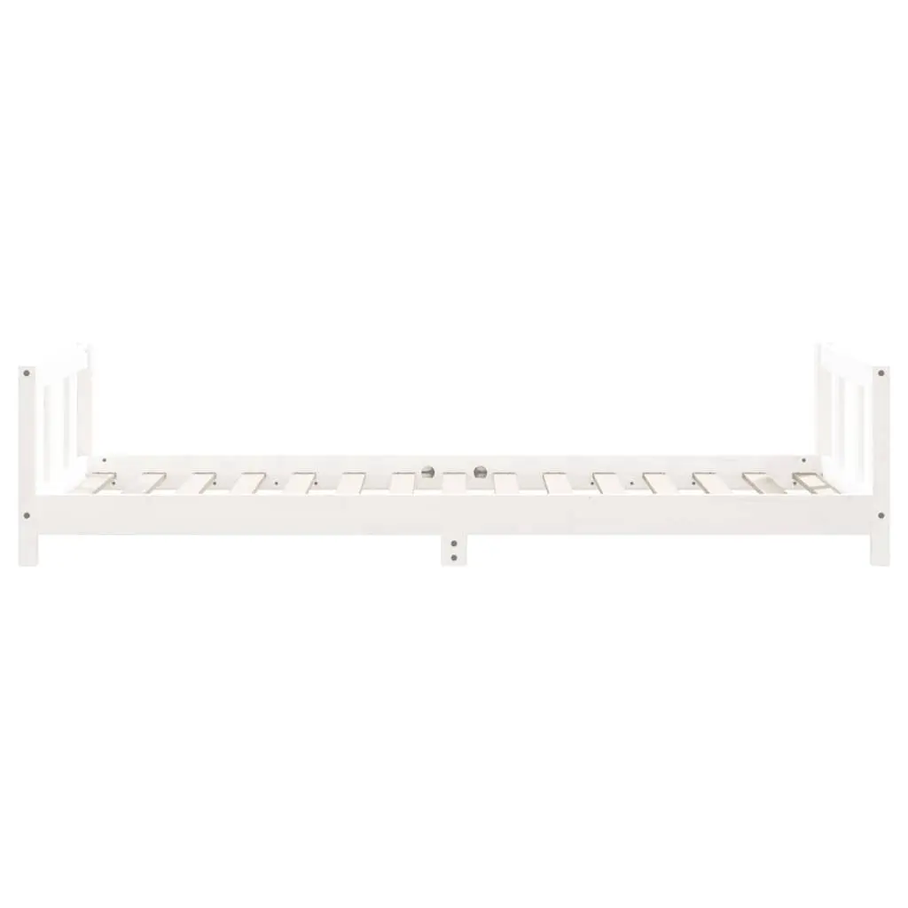 Kids Bed Frame White 90x190cm Single Toddler Wooden Slat Base Children's Bedroom