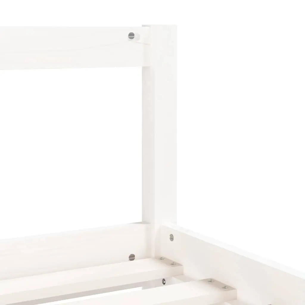 Kids Bed Frame White 90x190cm Single Toddler Wooden Slat Base Children's Bedroom