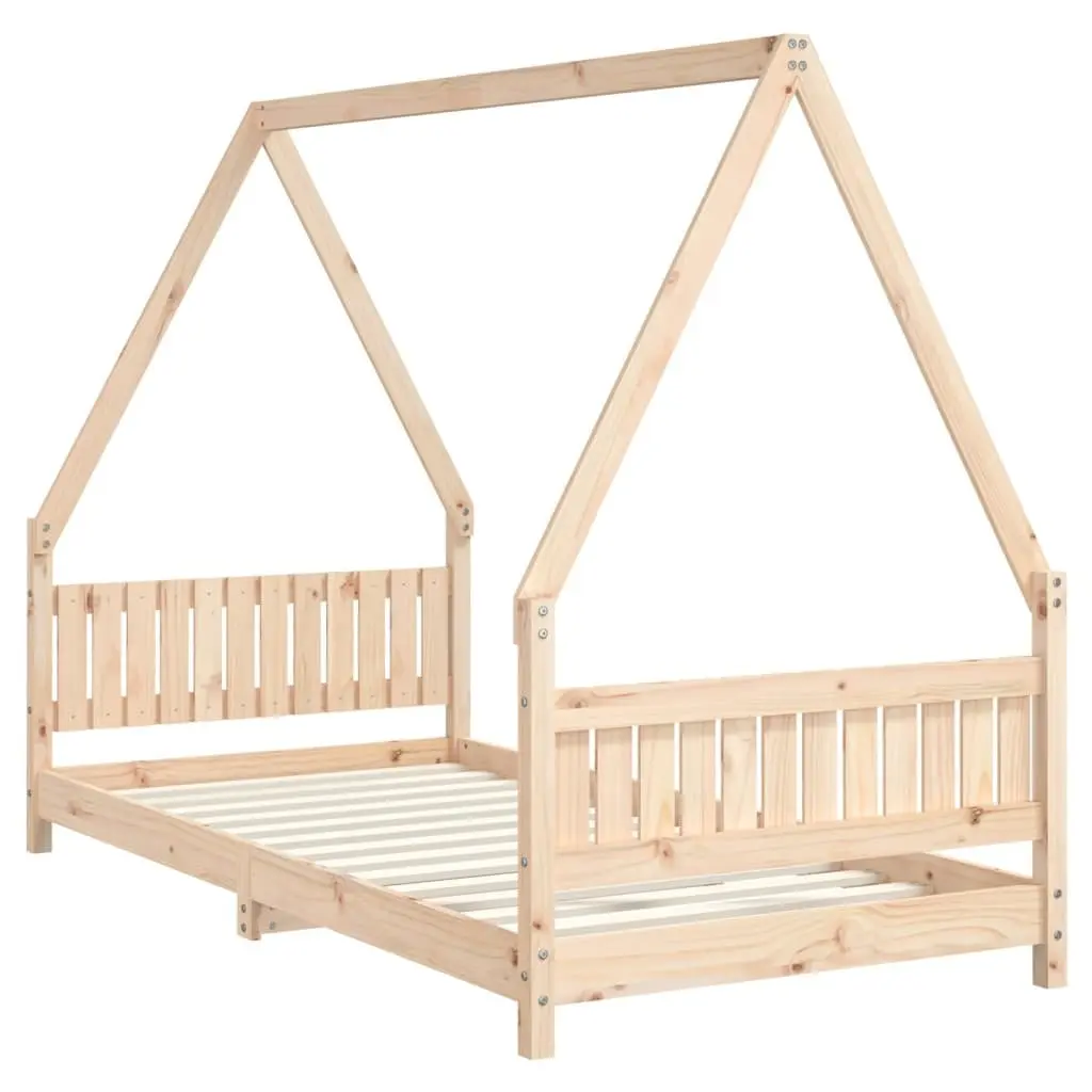 Kids Bed Frame 90x190 cm Solid Wood Pine House Design Low Toddler Bedroom