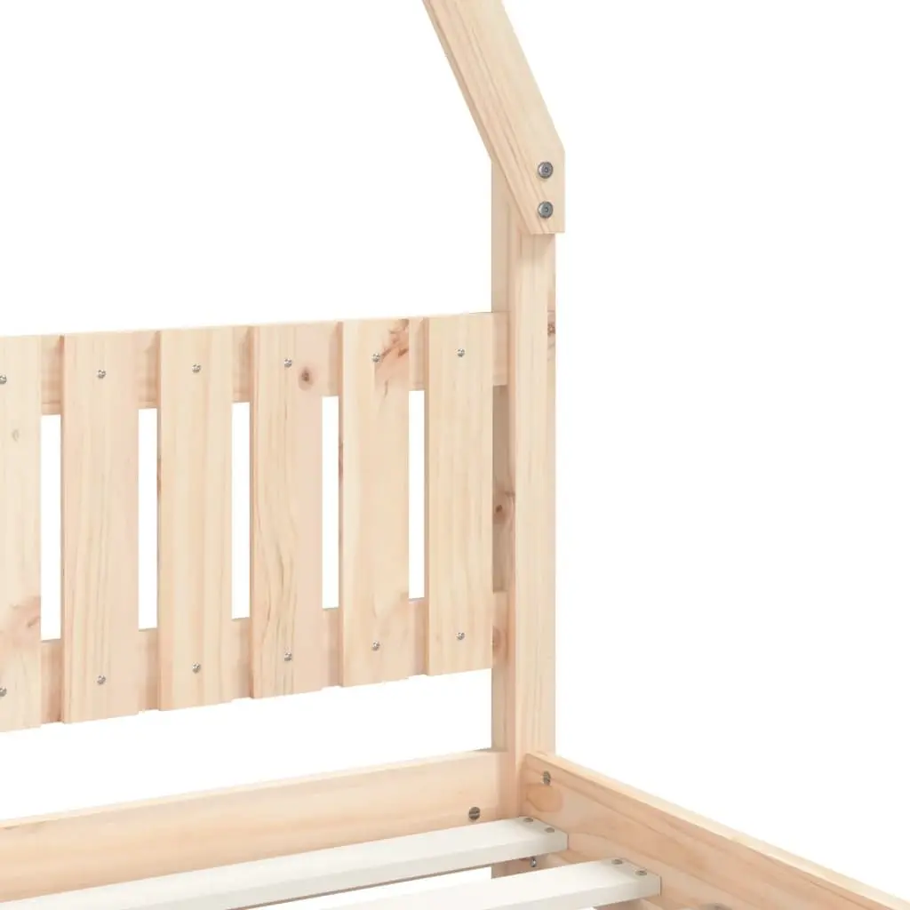 Kids Bed Frame 90x190 cm Solid Wood Pine House Design Low Toddler Bedroom