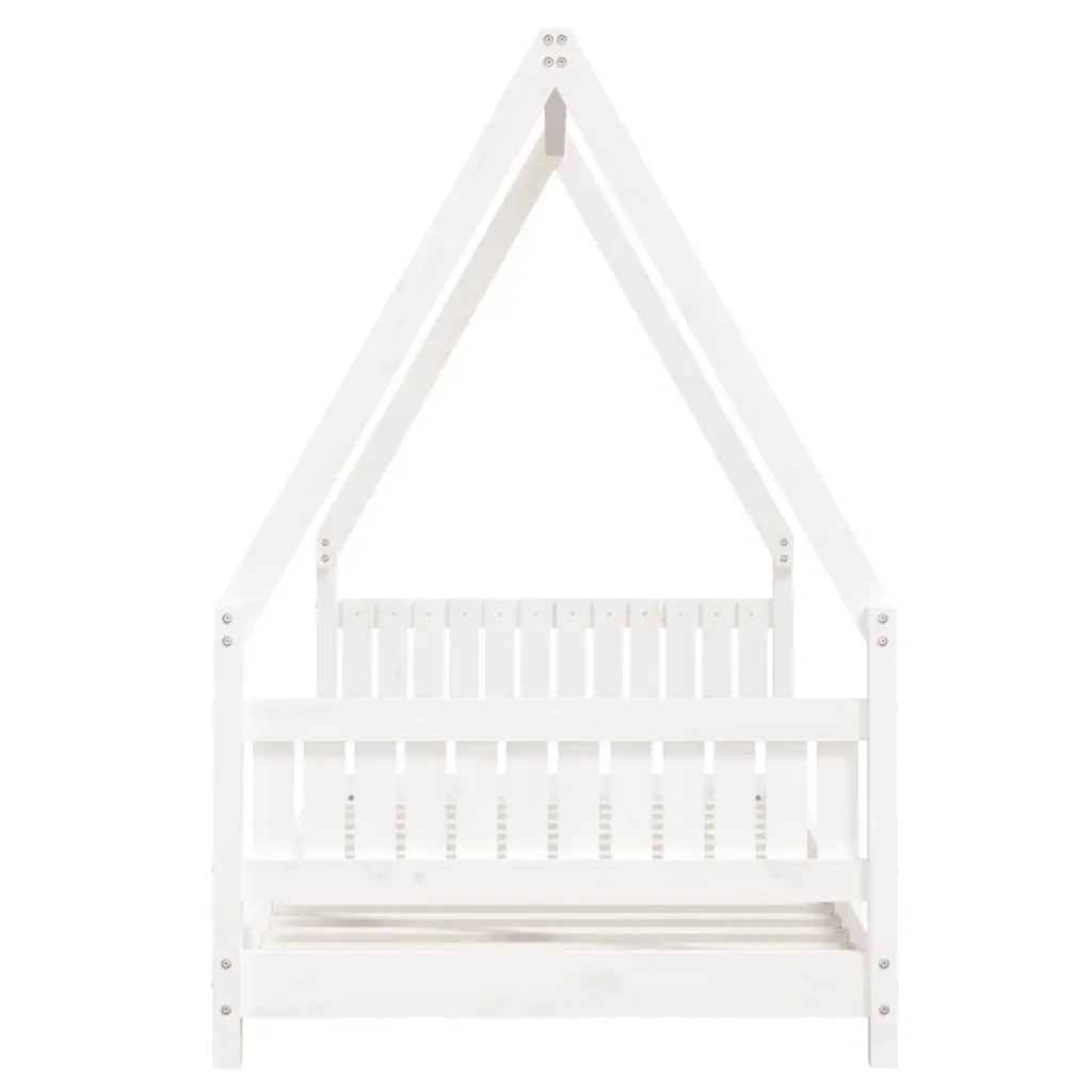 Kids Bed Frame White 90x190 cm Solid Wood Pine House Design Low Toddler