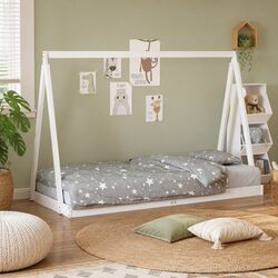 Kids Bed Frame Specifications: Solid Pine Wood, 90x190 cm