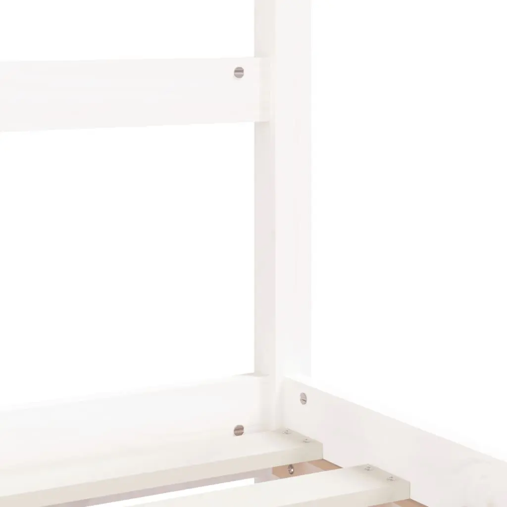 Kids Bed Frame House Bed White 92x187cm Single Solid Pine Wood Toddler Bedroom