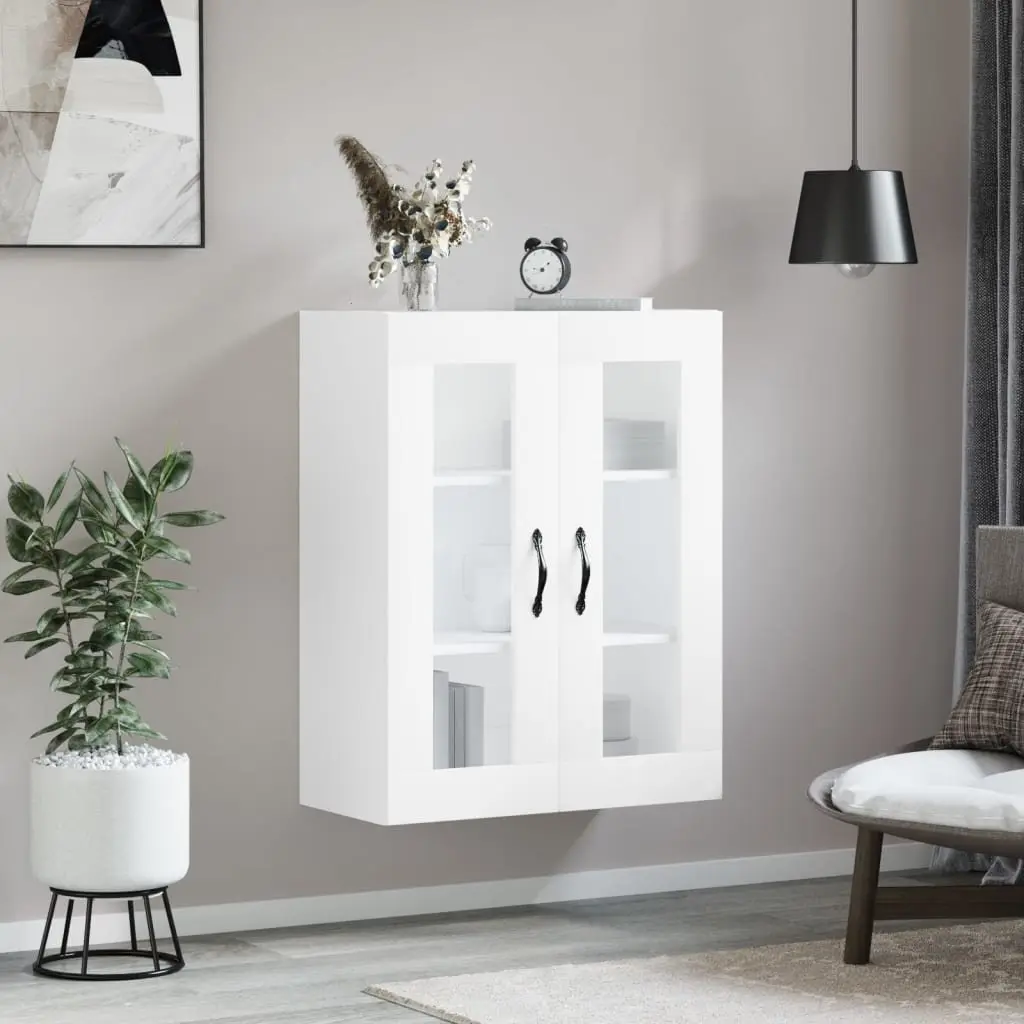 Wall-Mounted White Storage Cabinet