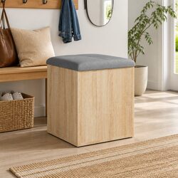 42x42x45 cm Sonoma Oak Bench with Large Storage Compartment
