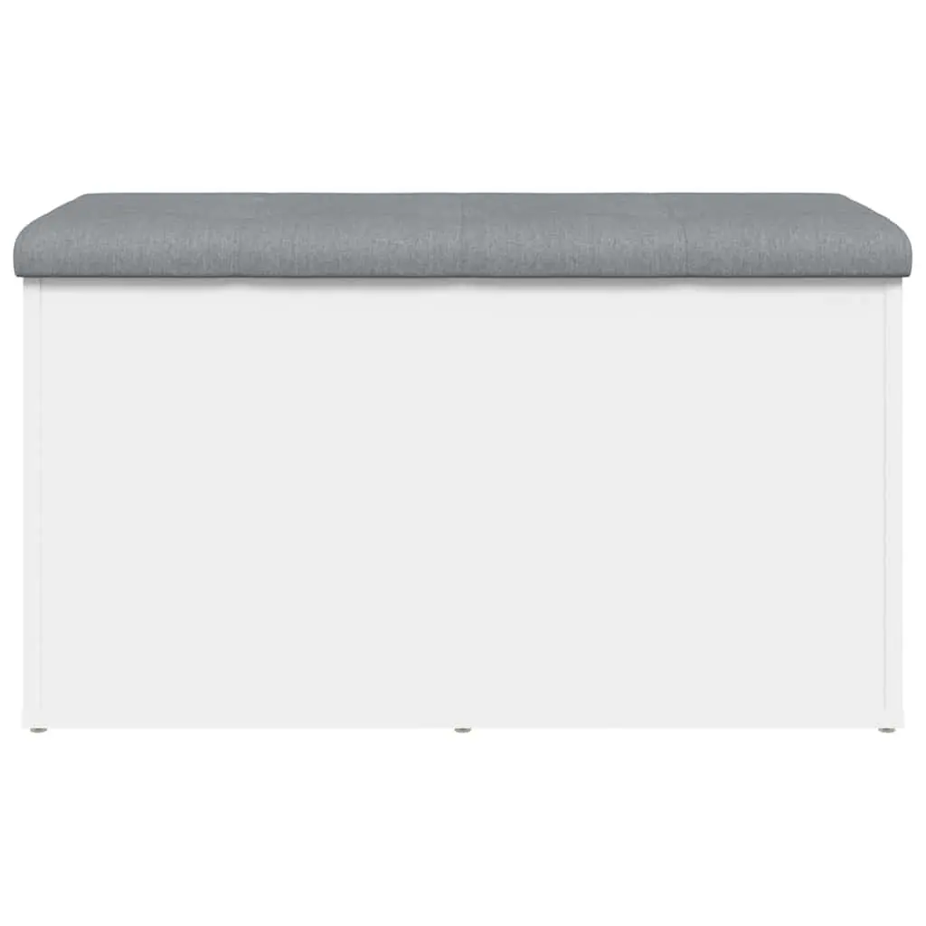 Storage Bench White Hallway Entryway 82x42x45 cm Padded Seat Hinged Lid