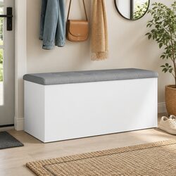 Hallway Storage Bench: 102x42x45 cm, Engineered Wood