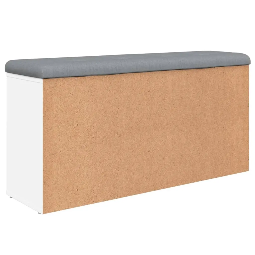 Shoe Bench White Storage Hallway Entryway Padded Seat Organiser Furniture