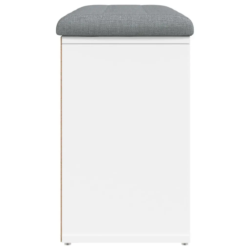 Shoe Bench Storage Seating White Hallway Entryway Furniture Padded Cushion