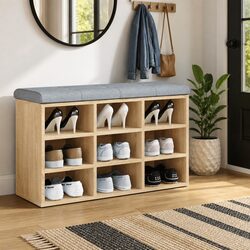 Engineered Wood Shoe Bench - Dimensions 82x32x50 cm