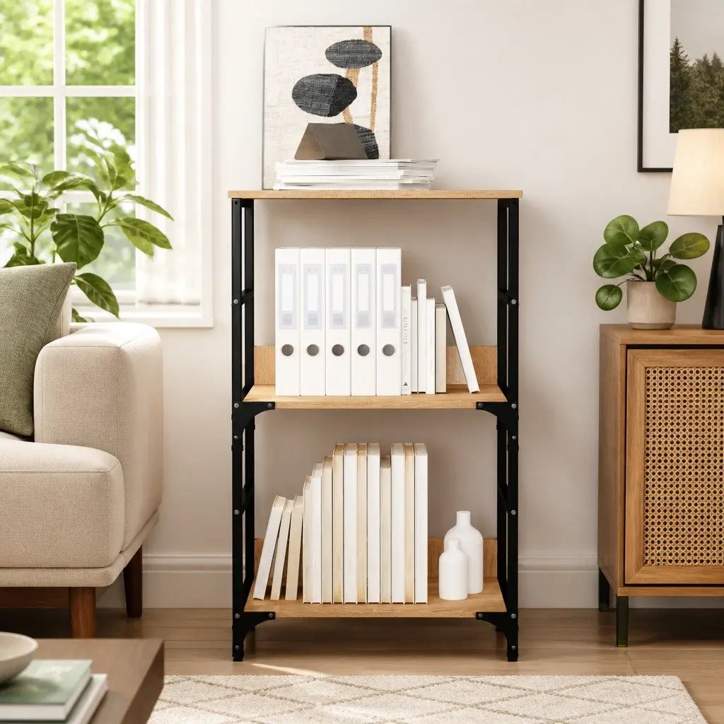 Bookshelf Storage Shelf Home Office 50x33x82cm Sonoma Oak