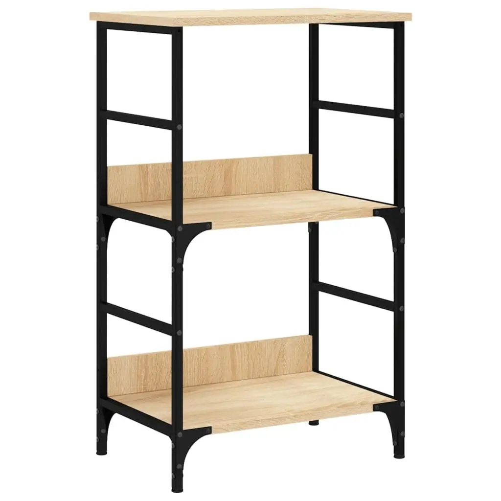 Bookshelf Storage Shelf Home Office 50x33x82cm Sonoma Oak