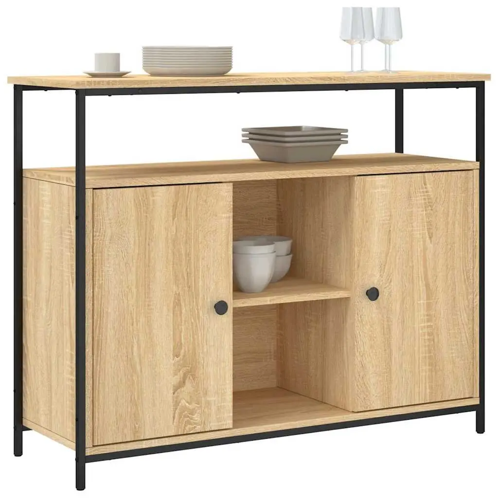 Brown Engineered Wood Sideboard