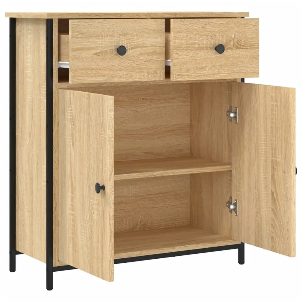 Engineered Wood Sideboard Cabinet 70x30x80cm Brown