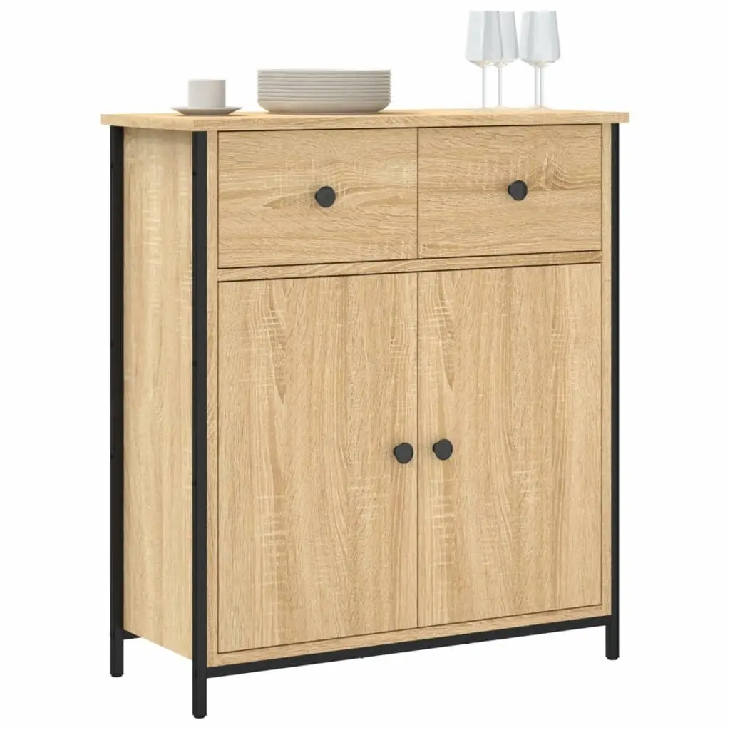 Engineered Wood Sideboard Cabinet 70x30x80cm Brown