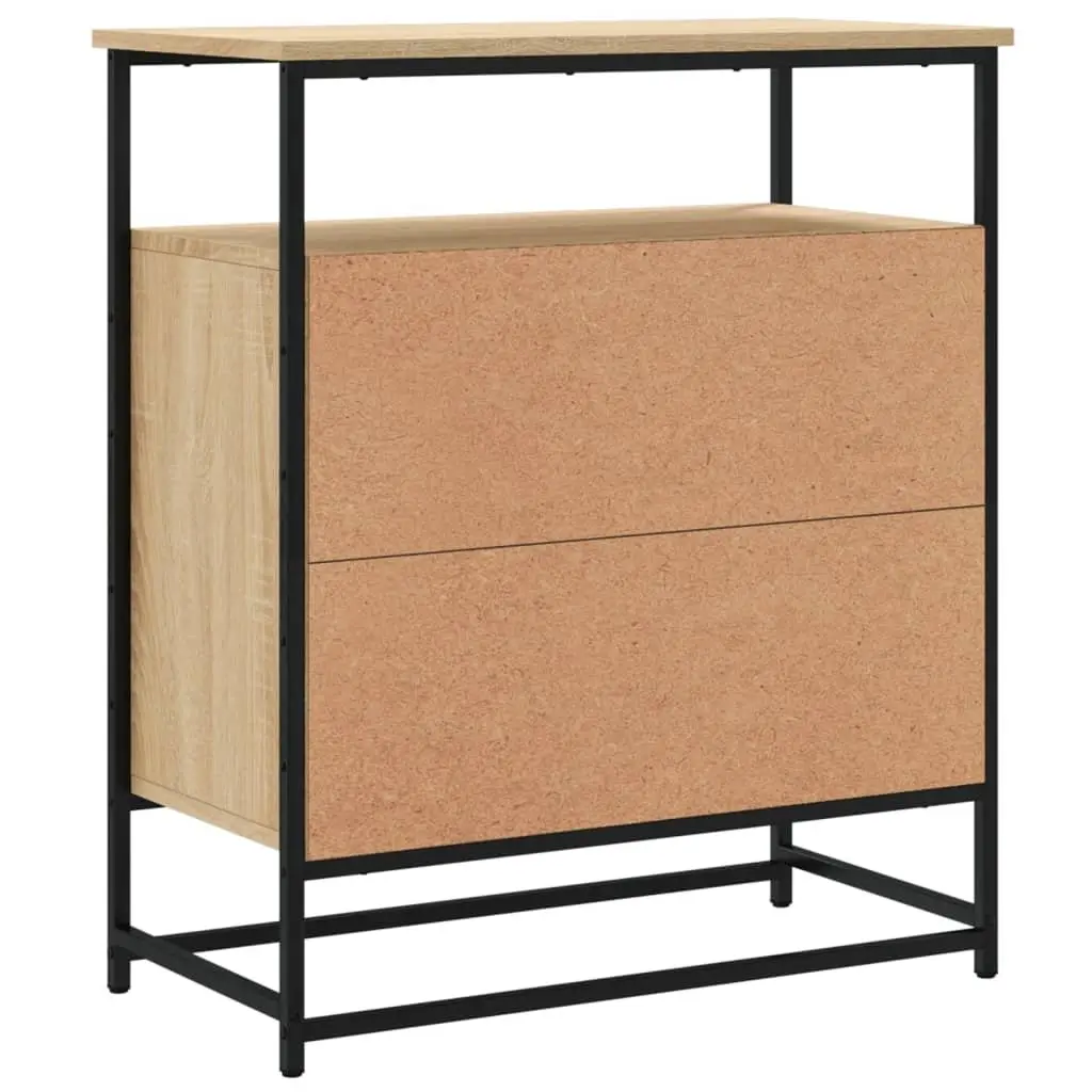 Sideboard Storage Cabinet Living Room Brown 69x35x80cm Engineered Wood