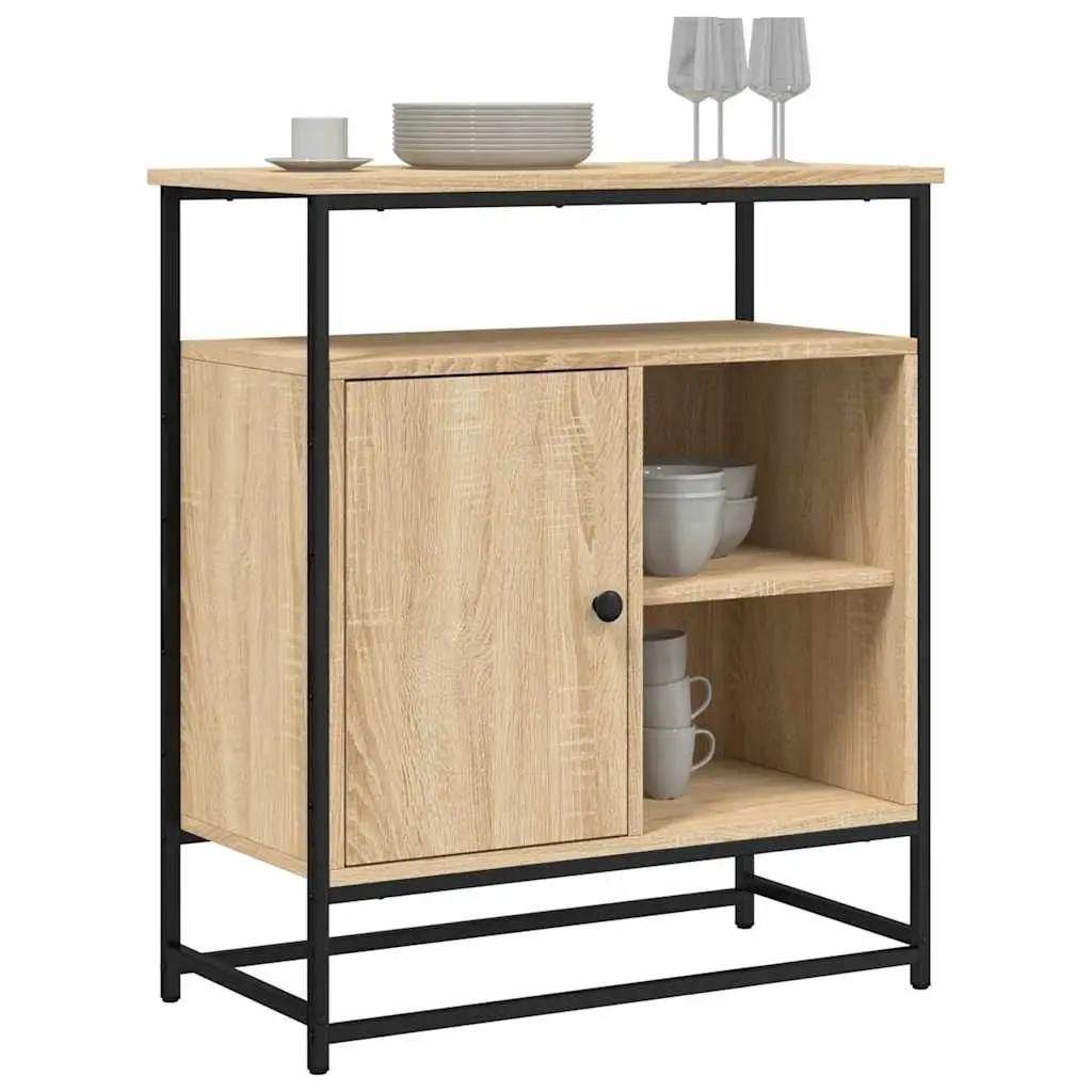 Sideboard Storage Cabinet Living Room Brown 69x35x80cm Engineered Wood