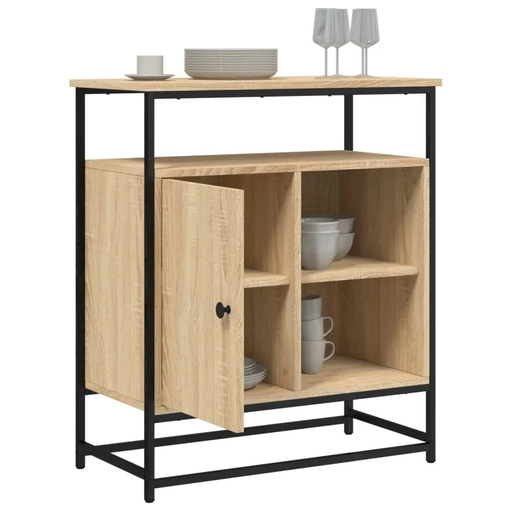 Sideboard Storage Cabinet Living Room Brown 69x35x80cm Engineered Wood