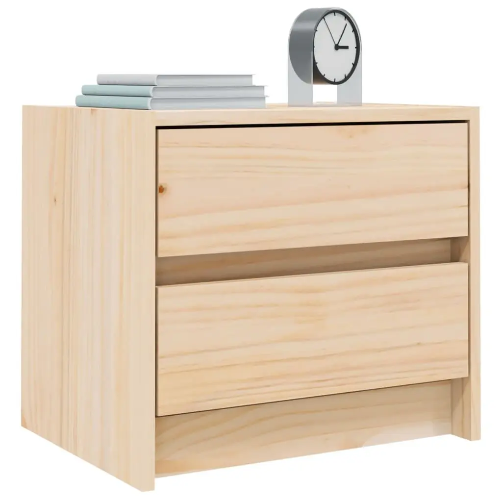 Solid Pine Wood Bedside Cabinet 40x31x35.5 cm