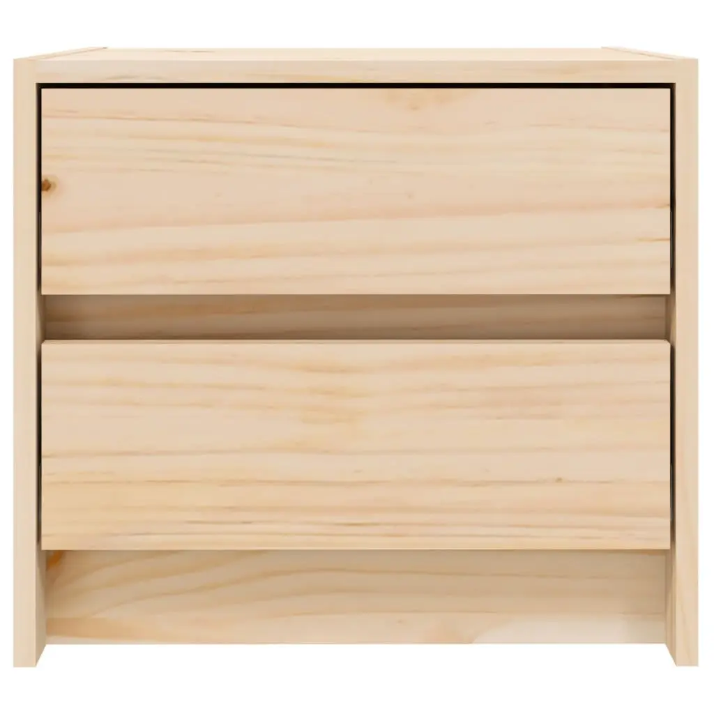 Solid Pine Wood Bedside Cabinet 40x31x35.5 cm