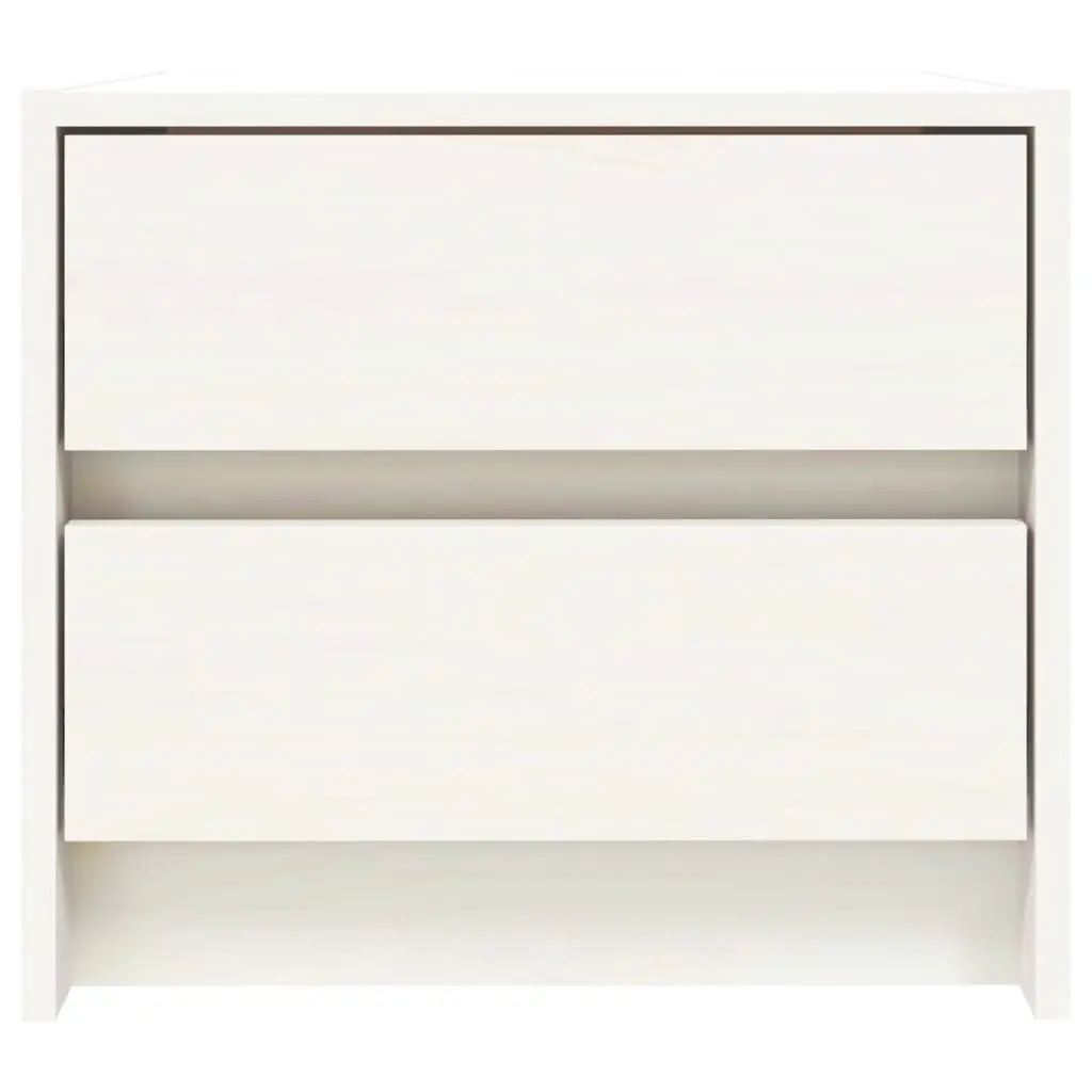 White Solid Pine Bedside Cabinet